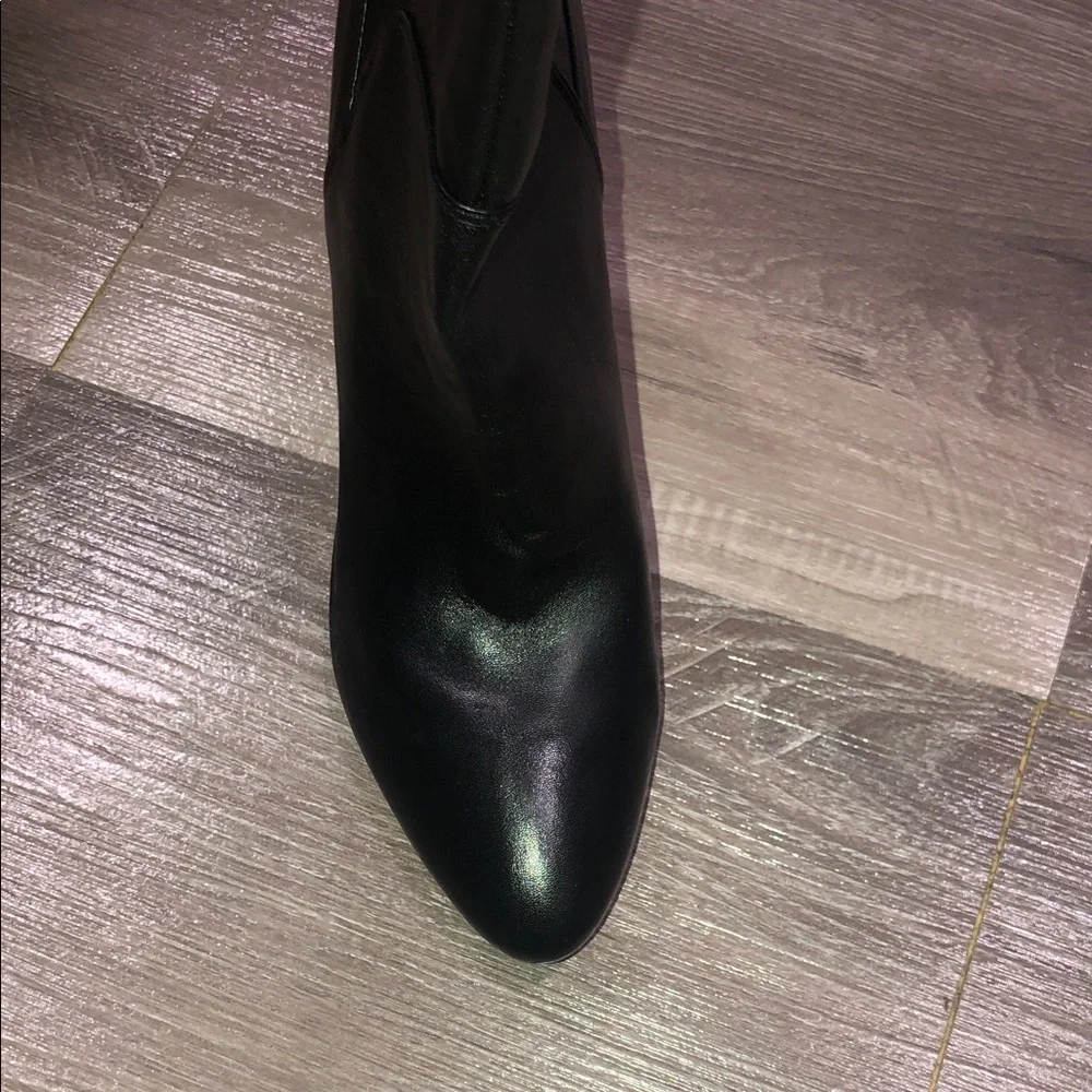 Guess Riselan Pull on Knee / Over the Knee Black Leather Boots New - Picture 7 of 11